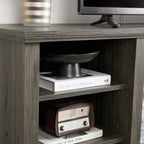 Large TV Stand TV Desk Storage Rack with Faux Stacked Stone Surround,Media Console Table with Large Storage Cabinet,Modern TV Media Entertaionment Stand,GREY, 70.12'W*15.35'D*25.83'H - Grand Goldman Shop