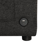Black Convertible L-shaped Sofa Couch with Storage, Cup Holders, USB Ports, Chenille Fabric, 83.5' - Grand Goldman Shop