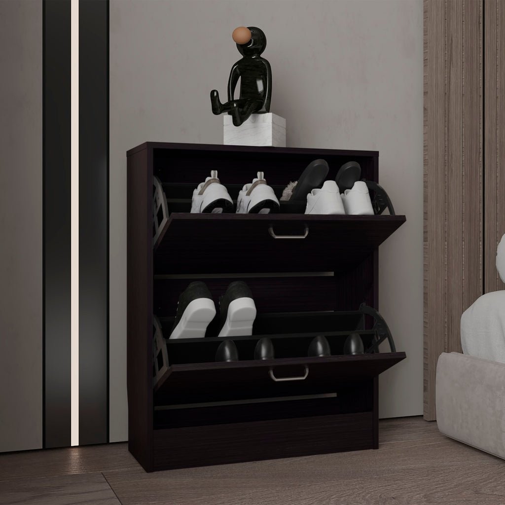 Inola Two-Door Shoe Rack Cabinet With Adjustable Shelves, Modern Storage Organizer - Grand Goldman Shop