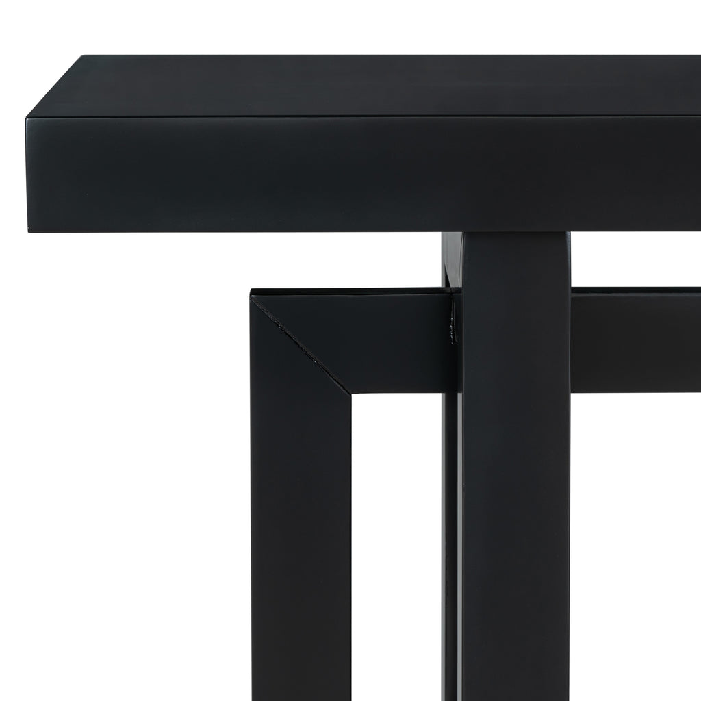 U_STYLE 59.1'' Painted Entryway Table with Pine Veneer,Unique Triple Rectangle Design Console Table with Thick Pine Wood Legs,Extra Long Sofa Table Versatile for Hallway, Living Room,Kitchen - Grand Goldman Shop