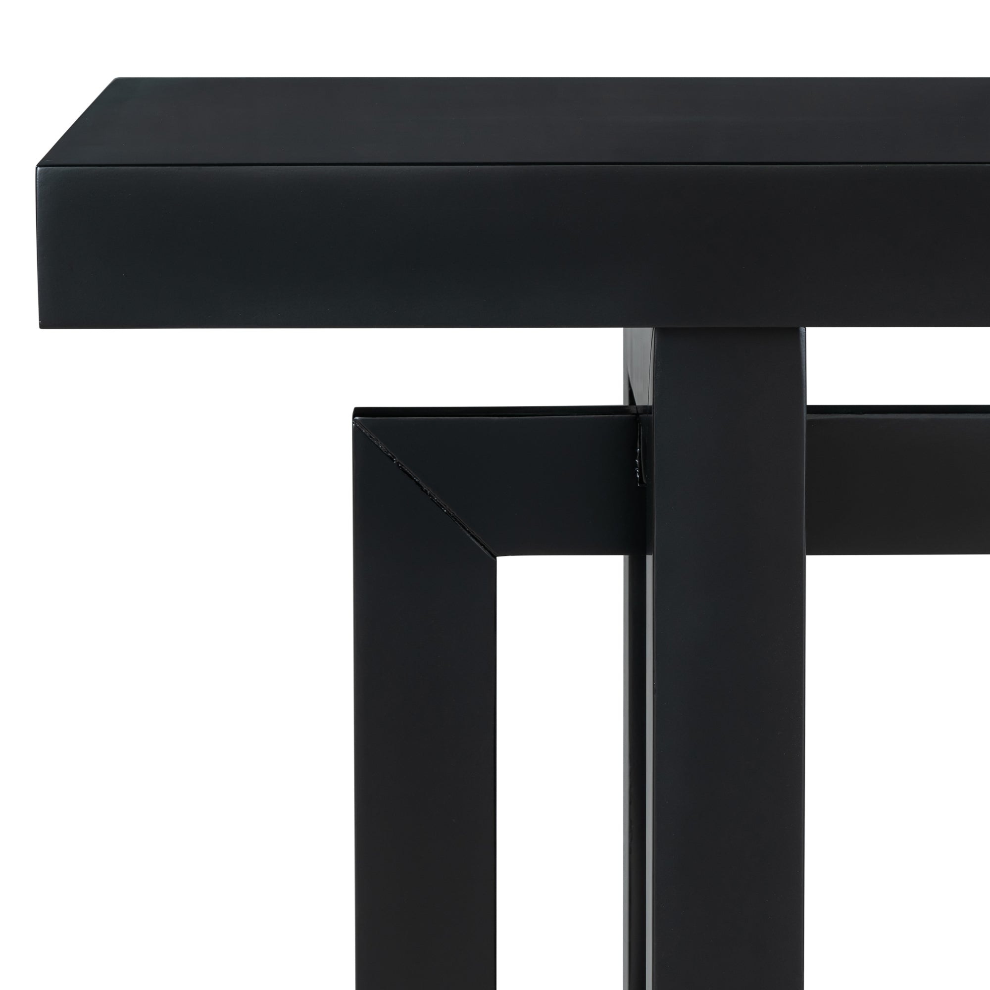 U_STYLE 59.1'' Painted Entryway Table with Pine Veneer,Unique Triple Rectangle Design Console Table with Thick Pine Wood Legs,Extra Long Sofa Table Versatile for Hallway, Living Room,Kitchen - Grand Goldman Shop