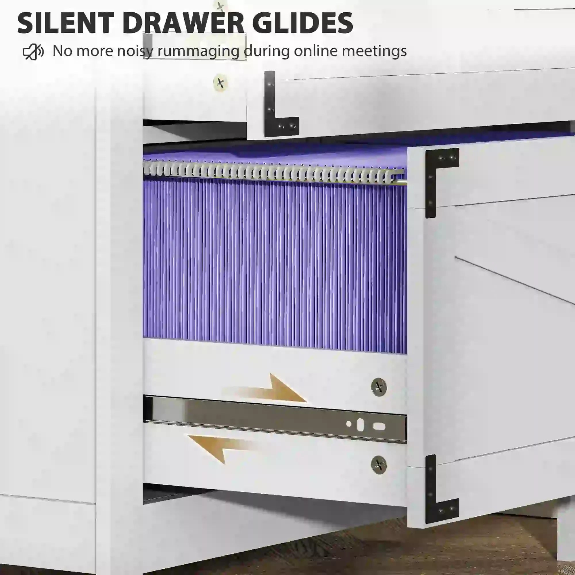 Farmhouse File Cabinet with 4 Drawers Lateral Filing Cabinet | Premium Home Decor - Grand Goldman