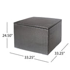 Santa Rosa Outdoor Storage Box Grey Rattan 33.5 Inches - Grand Goldman Shop