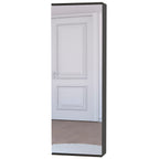 Wall Mounted Shoe Rack With Mirror Chimg, Single Door, Black Wengue Finish - Grand Goldman Shop
