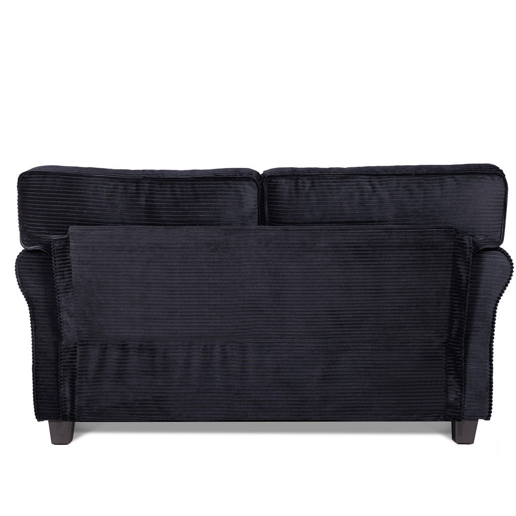 57' Modern 2-Seater Corduroy Sofa With Removable Backrest & Seat Cushions,Padded Armrests,High Rebound Sponge Filled with Solid Wood and Composite Frame,Easy Assembly For Living Room,Bedroom,Office. - Grand Goldman Shop