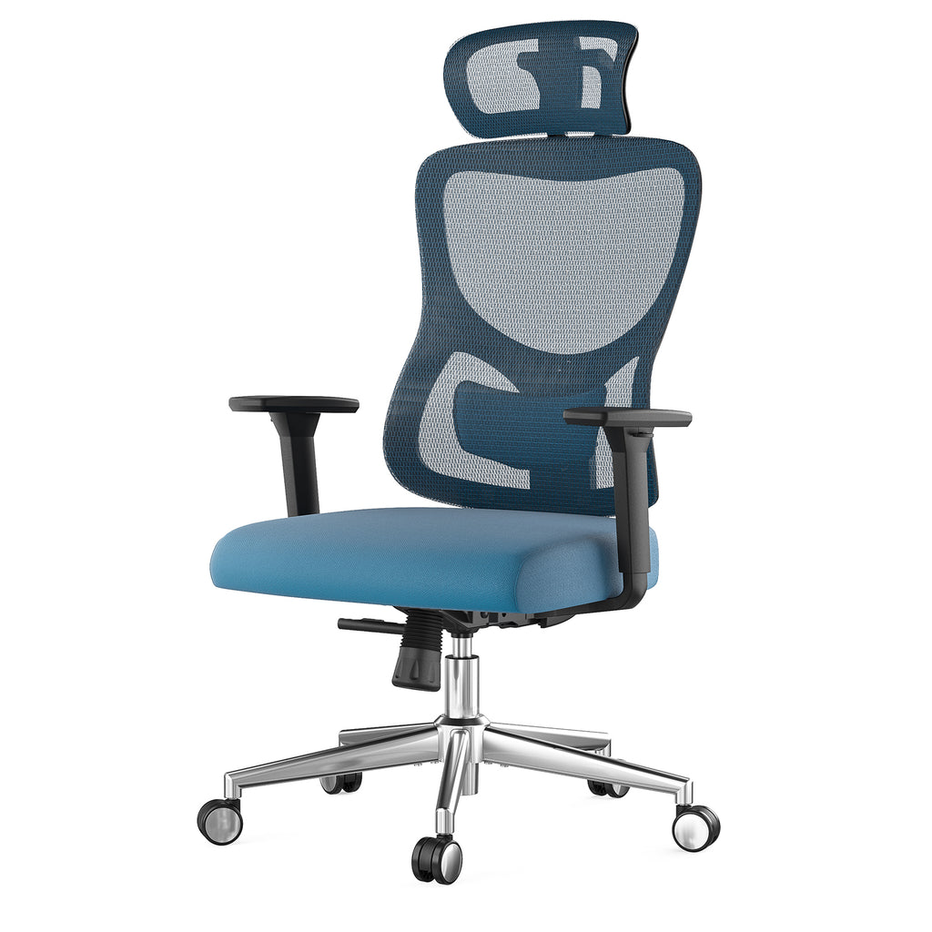 Ergonomic Office Chair,Mesh Desk Chair with Adjustable Lumbar Support and Headrest,Comfy Computer Chair with 3D Armrest Recli