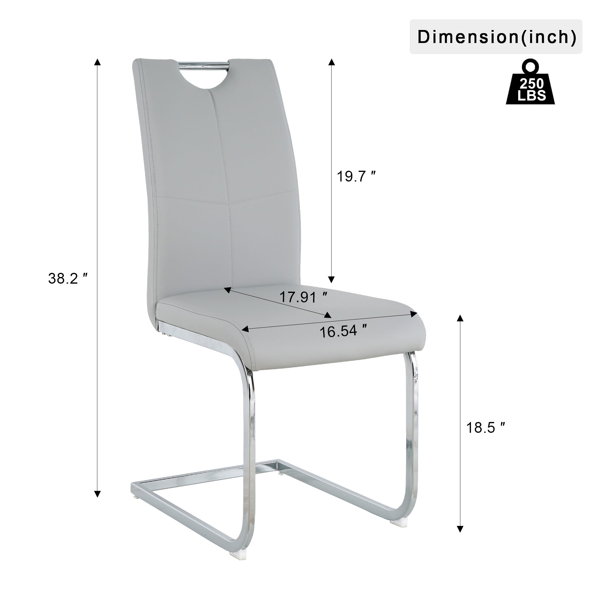 Modern Dining Chairs with Faux Leather Padded Seat Dining Living Room Chairs Upholstered Chair with Chrome Metal Legs Design for Kitchen, Living, Bedroom, Dining Room Side Chairs Set of 4 - Grand Goldman Shop
