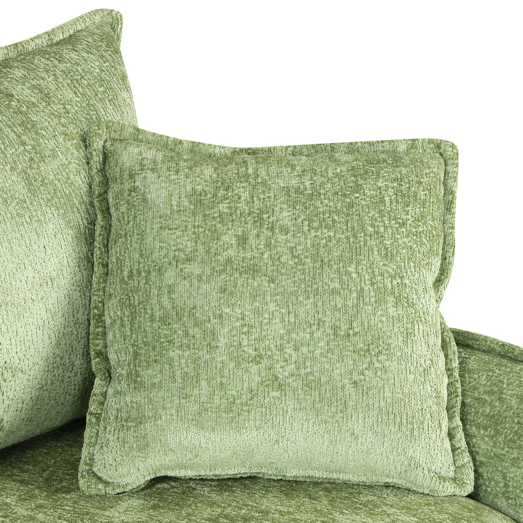 Convertible Sofa Bed Sectional Sofa Sleeper with Storage Ottoman, Green Chenille, 82.67 inches - Grand Goldman Shop