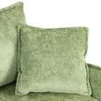 Convertible Sofa Bed Sectional Sofa Sleeper with Storage Ottoman, Green Chenille, 82.67 inches - Grand Goldman Shop