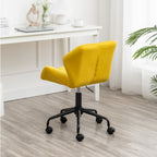 Eldon Diamond Tufted Adjustable Swivel Office Chair, Yellow - Grand Goldman
