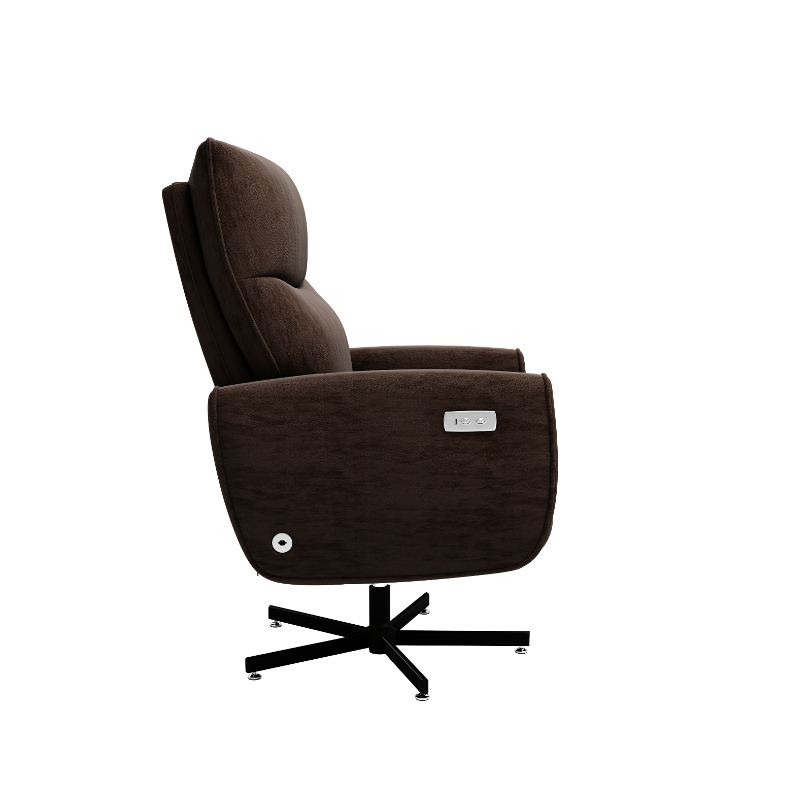 Power Swivel Recliner Chair, Electric Reclining with USB & Type-C Charging, 360° Swivel Velvet Upholstered Accent Chair, for 
