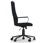 Foley Swivel Office Chair in Distressed Blue Faux Leather with Adjustable Height and 360-Degree Swivel | Premium Home Decor -