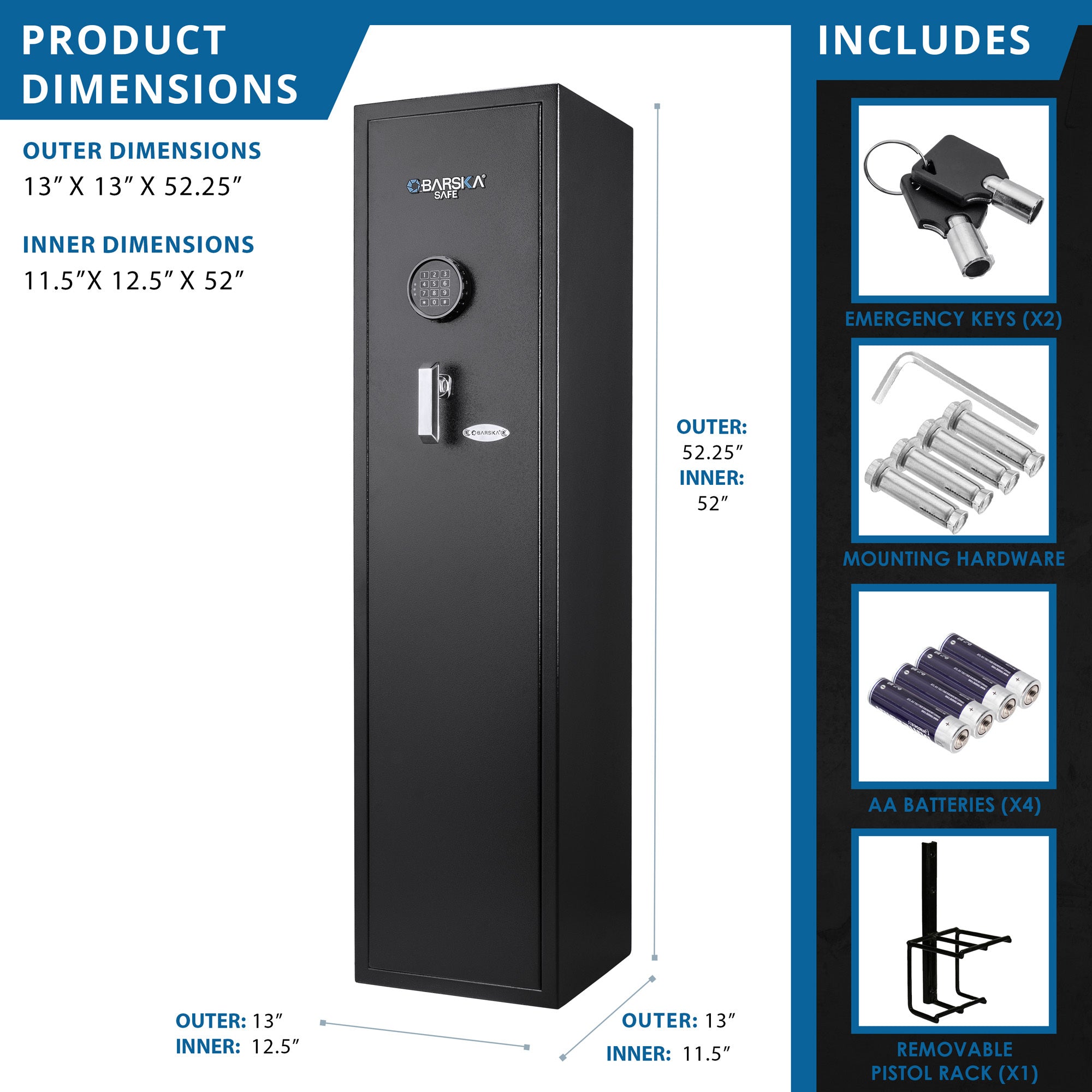 4 33 Cu Ft Digital Keypad Rifle Safe - Grand Goldman