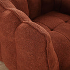 Soft Chenille Bean Bag Chair with High Resilient Foam for Living Room and Bedroom, Comfortable Square Lazy Sofa with Footstool for Adults - Grand Goldman Shop