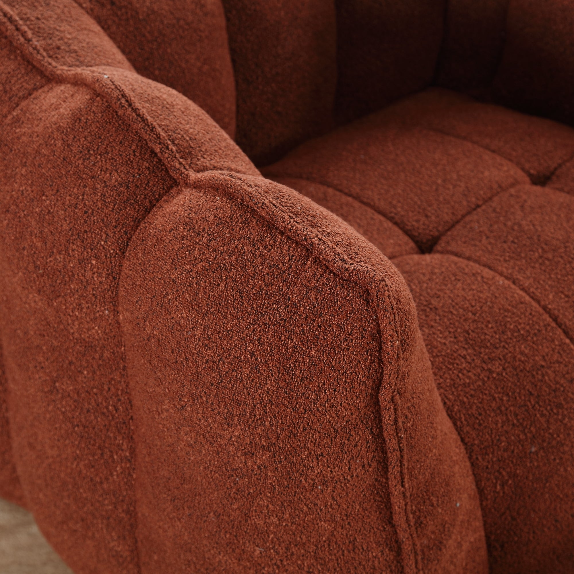 Soft Chenille Bean Bag Chair with High Resilient Foam for Living Room and Bedroom, Comfortable Square Lazy Sofa with Footstool for Adults - Grand Goldman Shop