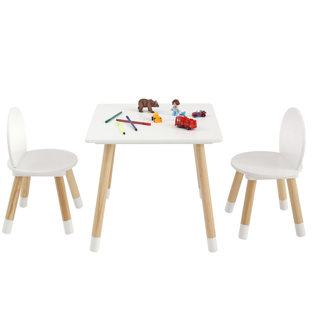 Kids Table and 2 Chairs Set, Toddler Table and Chair Set, Children Multi-Activity Table for Art, Craft, Reading, Learning, 1 