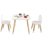 Kids Table and 2 Chairs Set, Toddler Table and Chair Set, Children Multi-Activity Table for Art, Craft, Reading, Learning, 1 