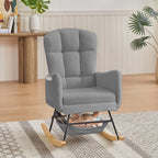 Grey Teddy Rocking Armchair - Grand Goldman Shop