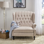 Push Back Recliner Chair Fabric Lounge Armchair Pushback Recliner with Rivet Decoration Wingback Single Sofa Chair with Padded Seat for Living Room, Bedroom 33.25D x 37.75W x 42.5H in - Grand Goldman Shop