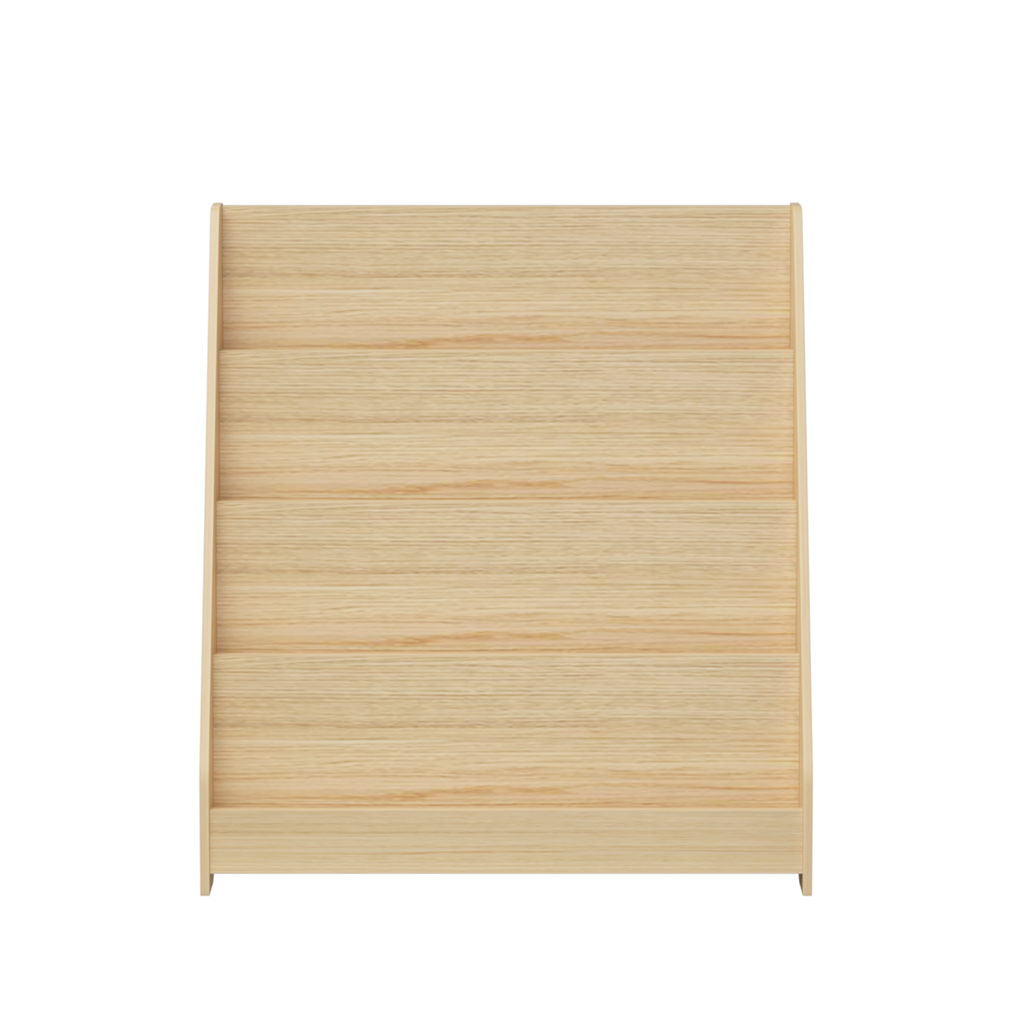 4-Tier Kids Bookshelf, Toddler Book Display Shelves, Natural Finish, Engineered Wood, 31.5 x 11.8 x 34.65 inches - Grand Gold