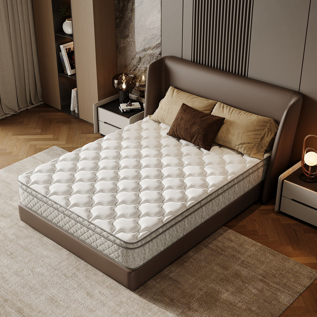 Full Size Mattress,12 Inch Hybrid Full Mattress in a Box with Memory Foam and Pocket Spring for Pressure Relief & Comfort Sleep & Zoned Support, Medium Firm,CertiPUR-US & OEKO-TEX - Grand Goldman Shop