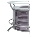 Elaina Silver 3-piece Home Bar - Grand Goldman Shop