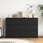6 Drawer Storage Cabinet ,Dresser, Wood Storage Tower Clothes Organizer, Wide Chest of 6 Drawers, Large Storage Space for Bedroom, Hallway, Entryway Living Room - Grand Goldman Shop