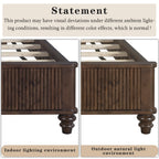 3-Piece Bedroom Set with King Bed and 2 Nightstands, Walnut Brown - Grand Goldman Shop