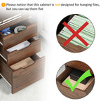 HOMCOM 3 Drawer Office Storage Cabinet, Under Desk Cabinet with Wheels, Brown Wood Grain - Grand Goldman