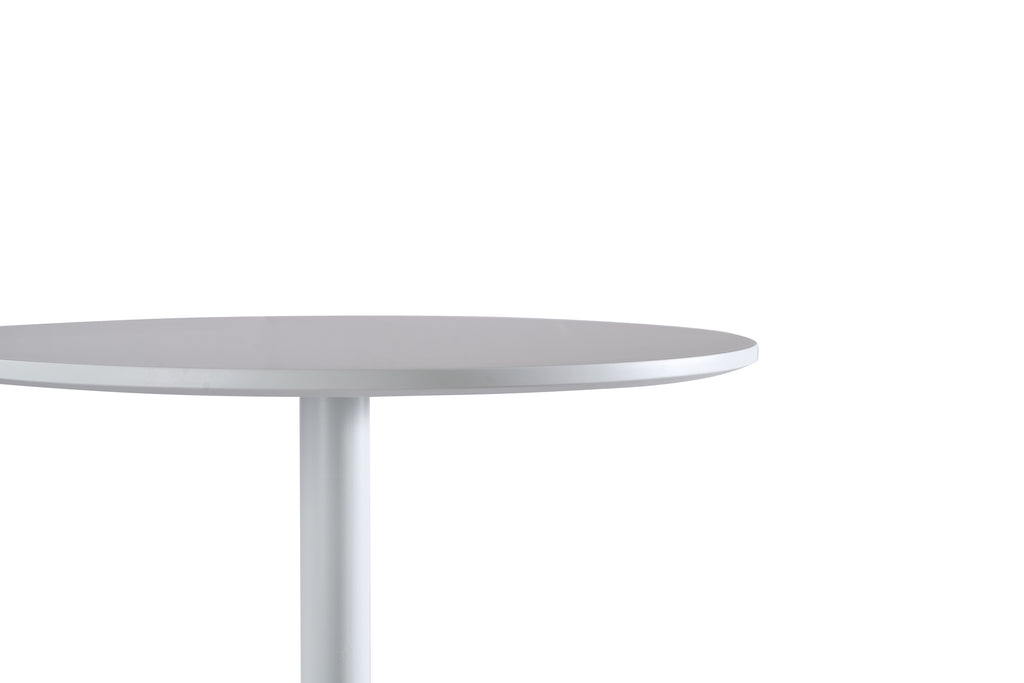 White Round Bar  Table, modern dining table, dining table, MDF tabletop and iron-painted matte base, round dining table, medieval living room coffee table (24 inches), family kitchen, small space - Grand Goldman Shop