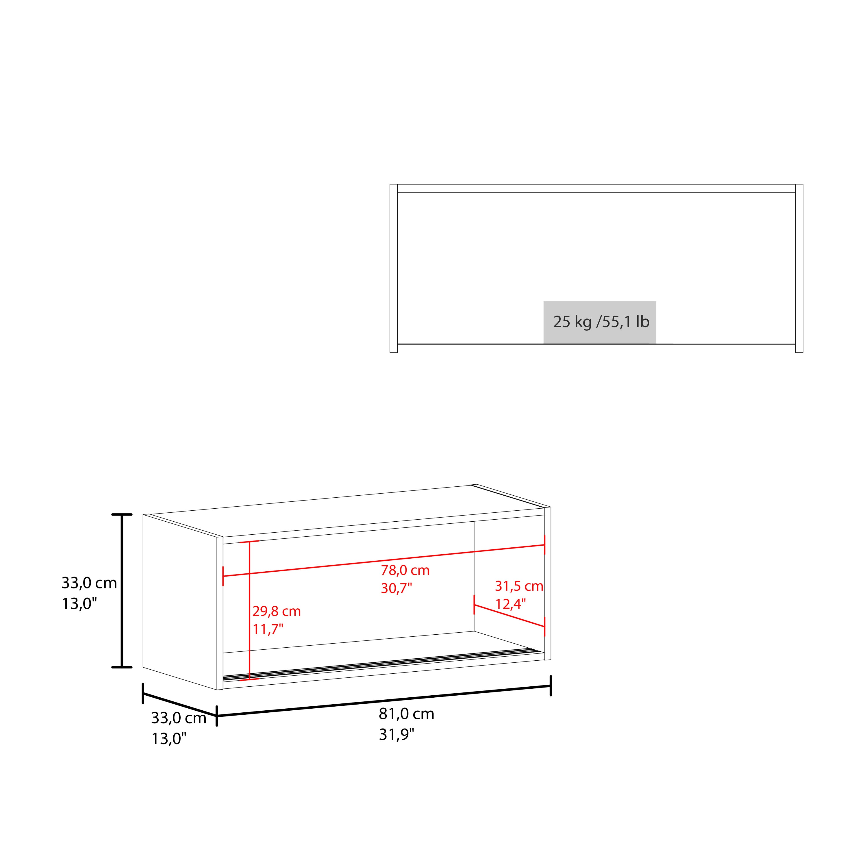 Anegam Floating Cabinet with Sliding Door, White - Grand Goldman