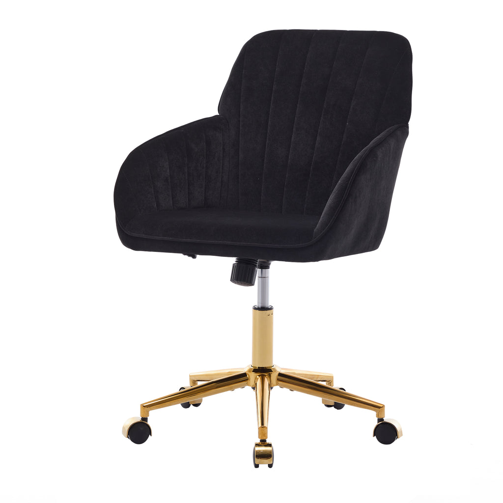 TY Adjustable Office Chair, Ergonomic Swivel Chair, Black Velvet, Comfortable for Long Sitting | Premium Home Decor - Grand G