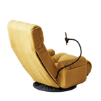 Adjustable Yellow Swivel Lounge Chair with 360-Degree Rotating Seat and Headrest Support, Leisure Chair Deck Chair - Game Chair for Living Room - Grand Goldman Shop
