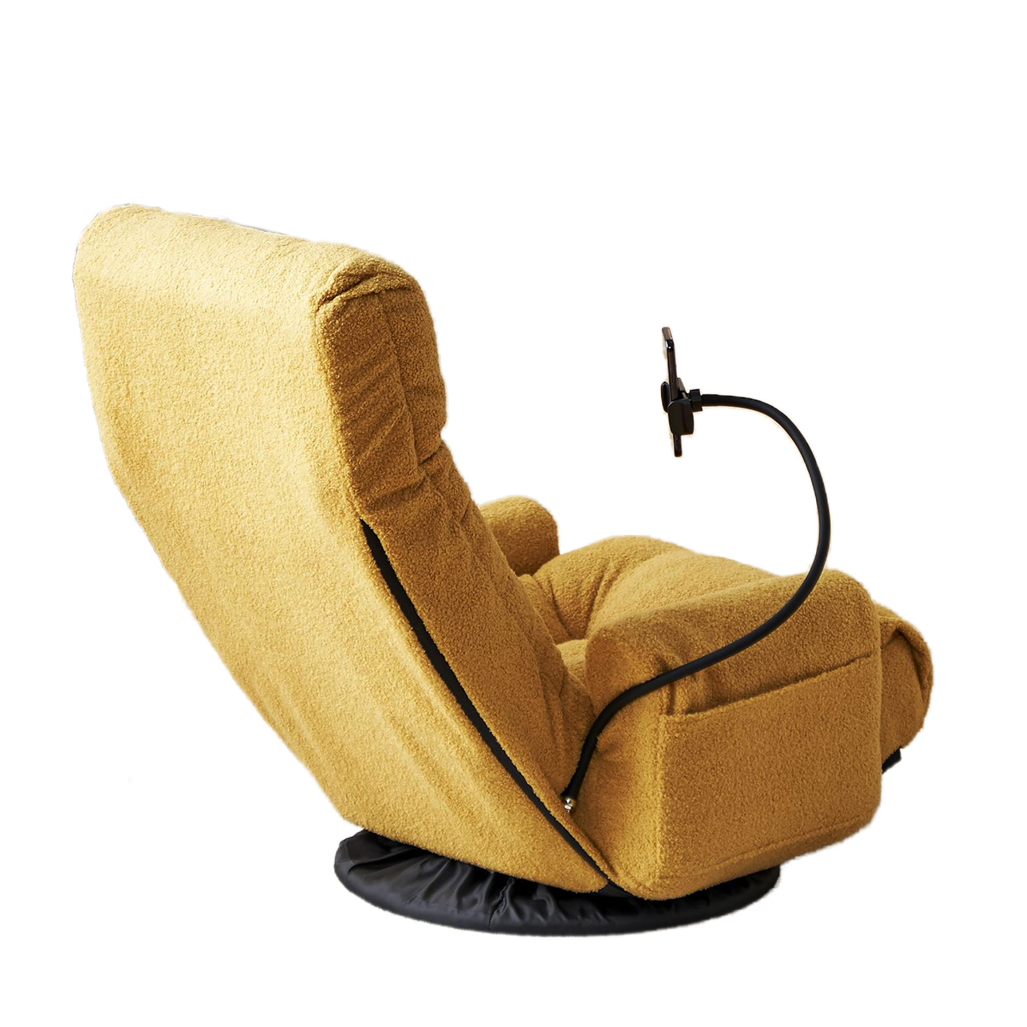 Adjustable Yellow Swivel Lounge Chair with 360-Degree Rotating Seat and Headrest Support, Leisure Chair Deck Chair - Game Chair for Living Room - Grand Goldman Shop