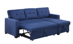 Upholstered Pull out Sectional Sofa with Chaise - Grand Goldman Shop