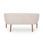 Mid Century Modern Loveseat with Channel Stitched Backrest - Grand Goldman Shop