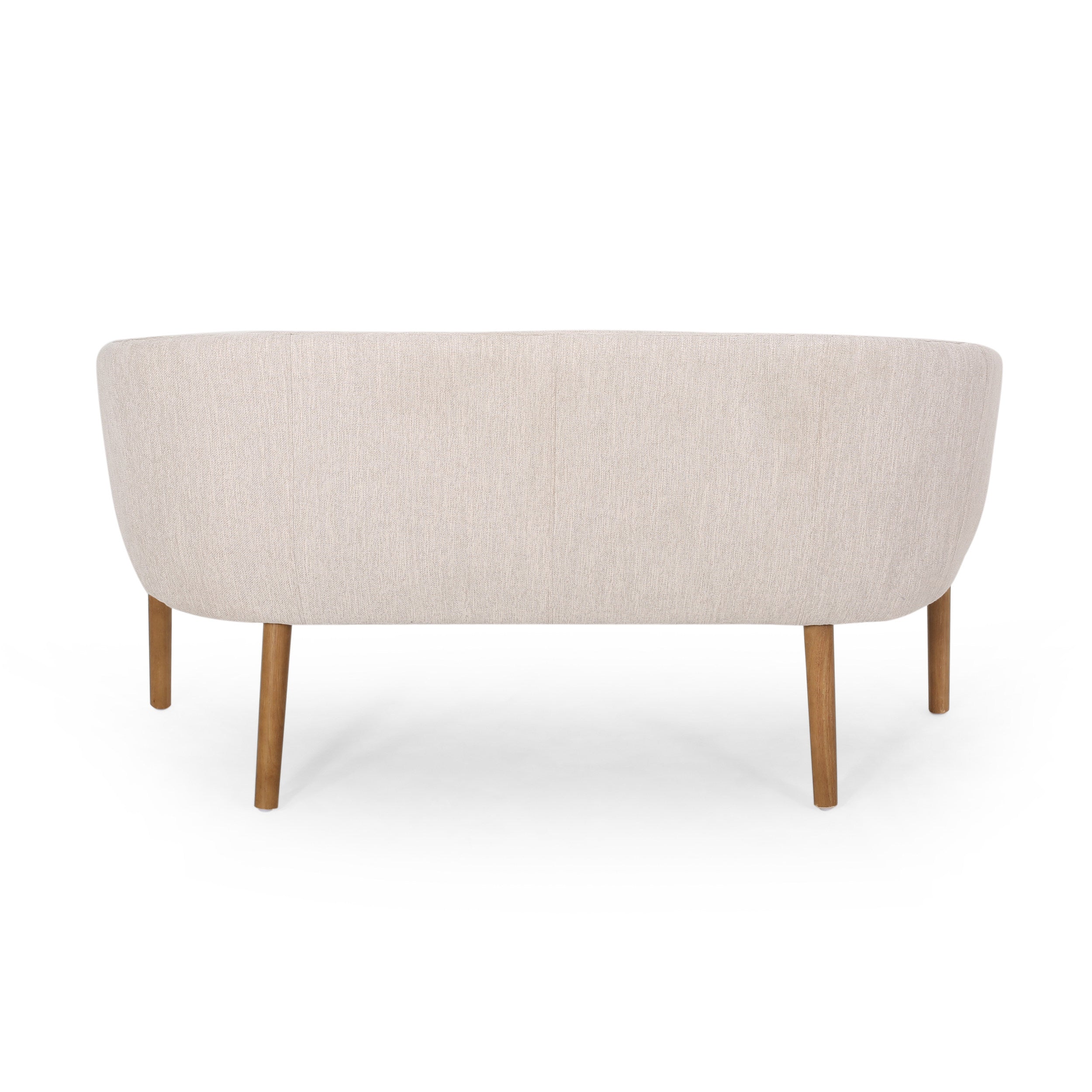 Mid Century Modern Loveseat with Channel Stitched Backrest - Grand Goldman Shop
