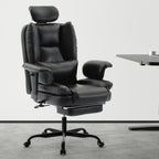 Office Chair Ergonomic 200 kg PU Leather Computer Chair with Lumbar Support and High Backrest, Ergonomic Desk Chair with Lift