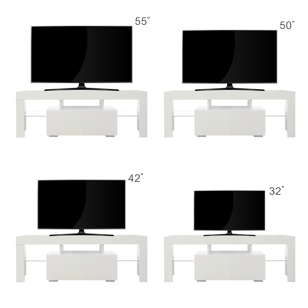 Entertainment TV Stand, Large TV Stand TV Base Stand with LED Light TV Cabinet. - Grand Goldman Shop