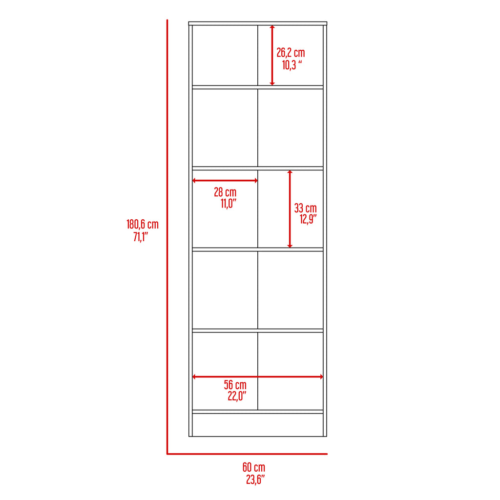 Multistorage Cabinet, Double Door, Five Shelves -Espresso / Black - Grand Goldman