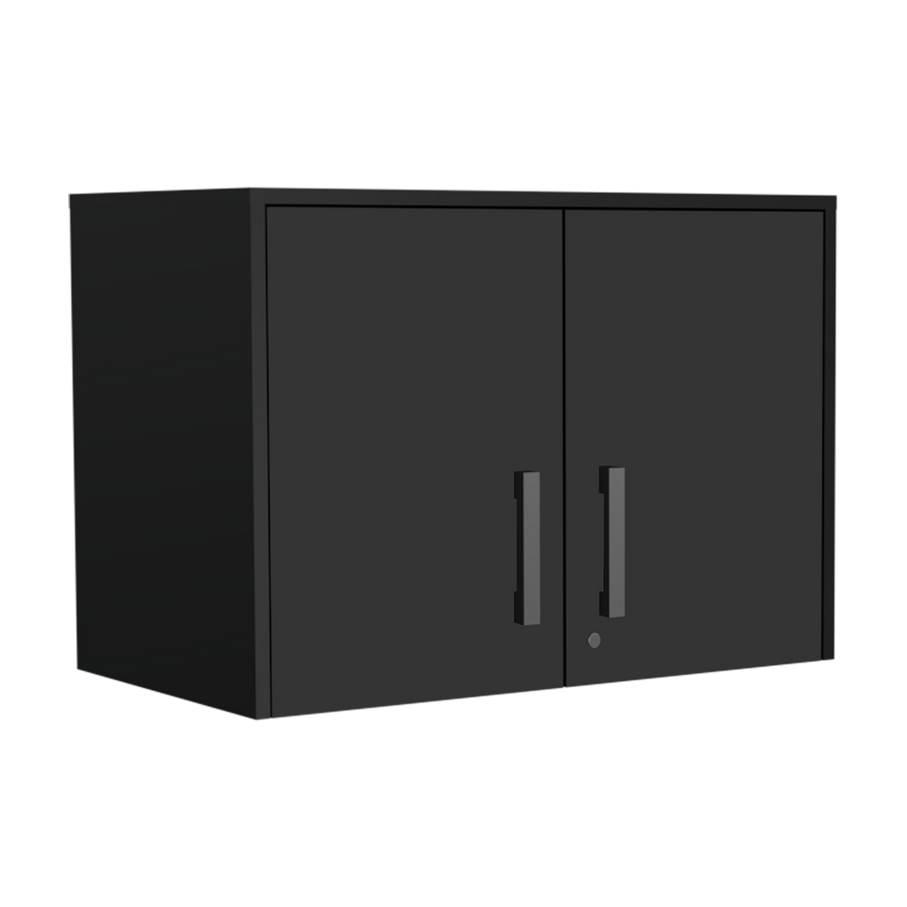 Wall Storage Cabinet Lions, 3 Shelves, Double Door, Black Wengue Finish | Premium Home Decor - Grand Goldman
