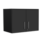 Wall Storage Cabinet Lions, 3 Shelves, Double Door, Black Wengue Finish | Premium Home Decor - Grand Goldman
