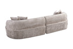 Modern Curved L-Shape Luxury Sectional Oversized Sofa: Minimalist Design, Comfy Sleeper Couch for Living Room, Apartment & Reception Spaces,No Assembly Required - Grand Goldman Shop