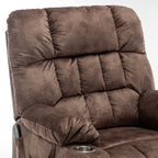 Lift Chair for Big and Tall Person with Inconvenient Legs: High Density Foam Lift Sofa with Heat and Massage, 2 Pockets, 2 Cup Holder, 2 Remote, 2 OKIN Motor - Grand Goldman Shop
