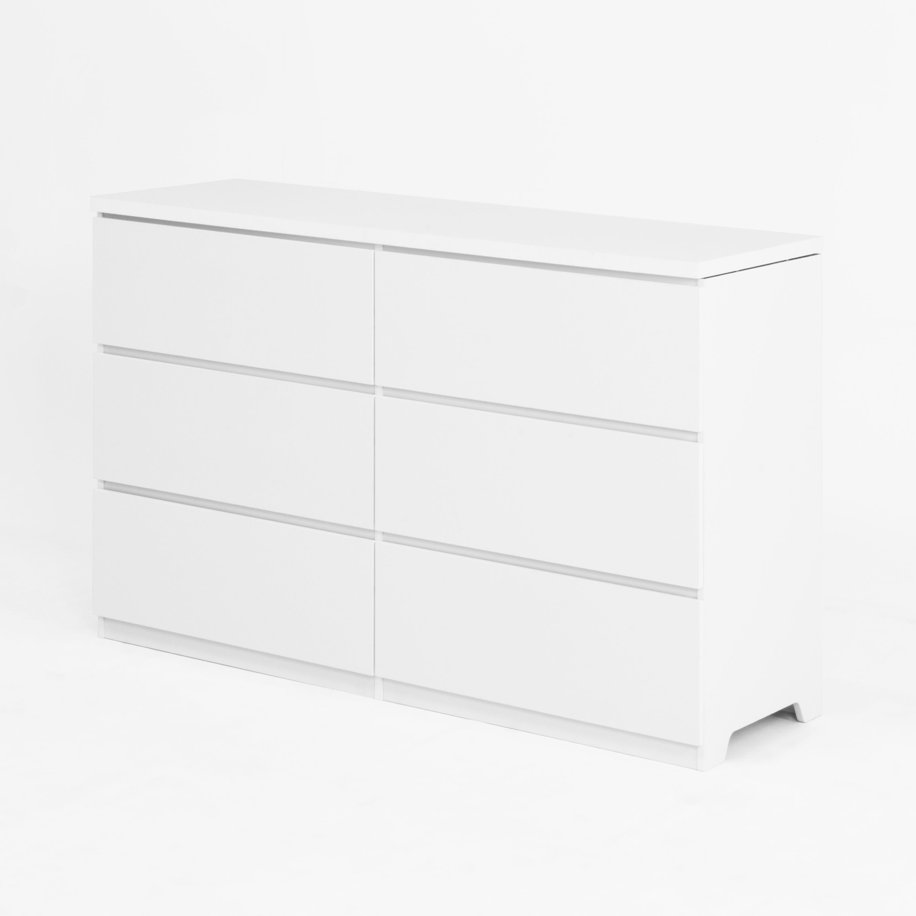 6 Drawer Storage Cabinet ,Dresser, Wood Storage Tower Clothes Organizer, Wide Chest of 6 Drawers, Large Storage Space for Bedroom, Hallway, Entryway Living Room White - Grand Goldman Shop