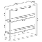 Gilbert Black High Gloss Bar Shelf - Grand Goldman Shop