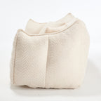 Comfortable Dual Beanbag Chair with High Resilience Foam Core for Two People in Beige Chenille - Grand Goldman Shop