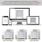 U_STYLE 27.6'' Painted Nightstand with pull-out tray, Fashion Bedside Cabinet with 3 Drawers, Minimalist Sofa Side Table with rubber legs and Metal handle for Bedroom Sofa Couch Office - Grand Goldman Shop