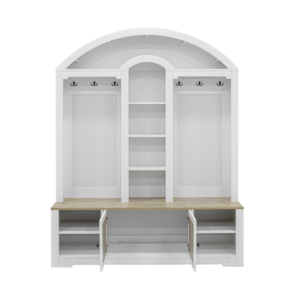 Multi-functional wardrobe/entrance wardrobe, equipped with shoe racks, clothes hangers and hooks. Wardrobe - A wardrobe is made of sturdy medium-density fiberboard with modern design and practical sto - Grand Goldman Shop