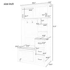 U-Can Modern Entryway Bench with Coat Rack, 3 Shelves and Drawers, 3 Sturdy Hooks, 40.2'' Wide Hall Tree with Storage Bench for Hallway, Entryway, Living Room - Grand Goldman Shop